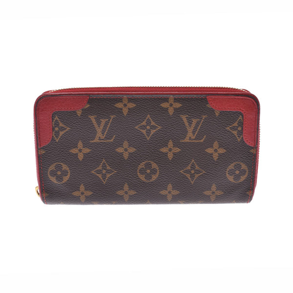 LOUIS VUITTON Louis Vuitton Monogram Zippy Wallet Retro Three (Red) M61854 Ladies Monogram Canvas Long Wallet B Used Ginzo