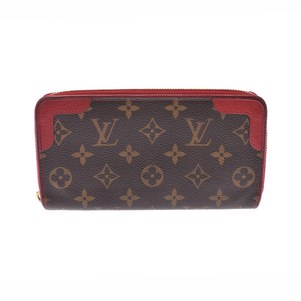 財布ルイ ヴィトン LOUIS VUITTON ジッピー・ウォレット レティーロ 長財布 モノグラム M61854 レッドSランク