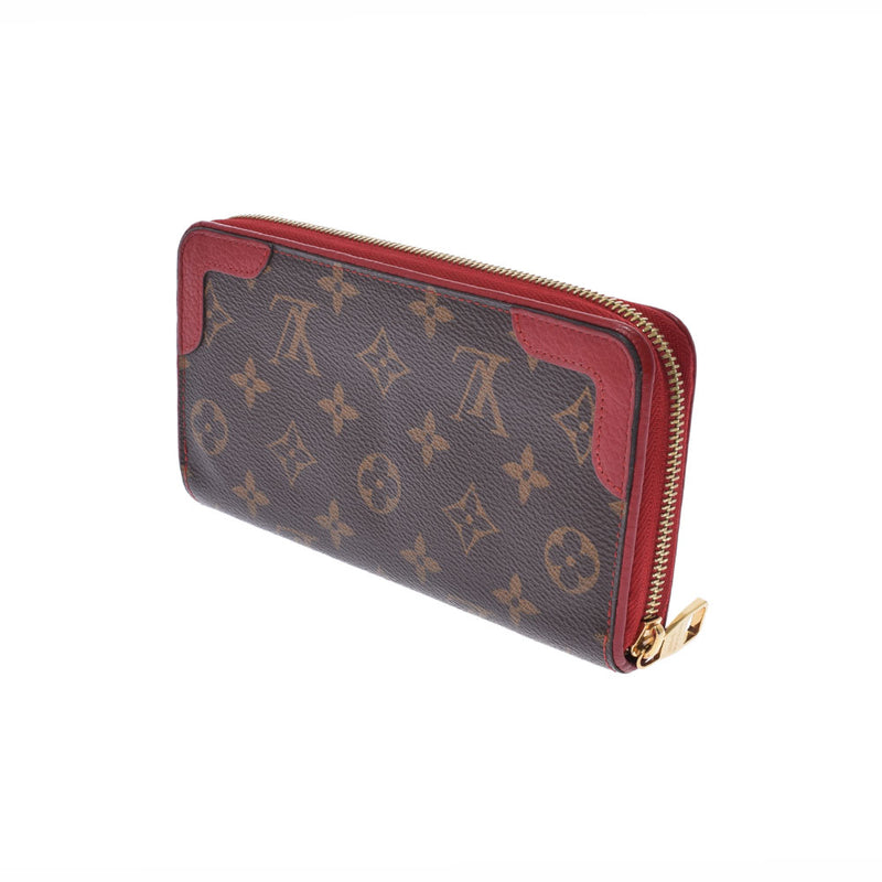 財布ルイ ヴィトン LOUIS VUITTON ジッピー・ウォレット レティーロ 長財布 モノグラム M61854 レッドSランク