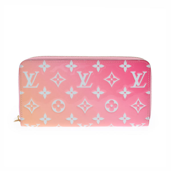 LOUIS VUITTON Louis Vuitton Verni Zippy Wallet 19 Valentine Limited Salise Pink M64158 Ladies Long Wallet B Rank Used Ginzo