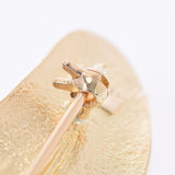 [Summer Selection] Ginzo used [Other] Leaf motif diamond 0.06ct brooch/K18YG Ladies