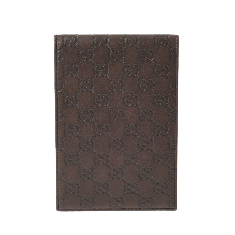 GUCCI Gucci Gucci Memo Cover Brown 247258 Unisex Leather Notebook Cover AB Rank used Ginzo