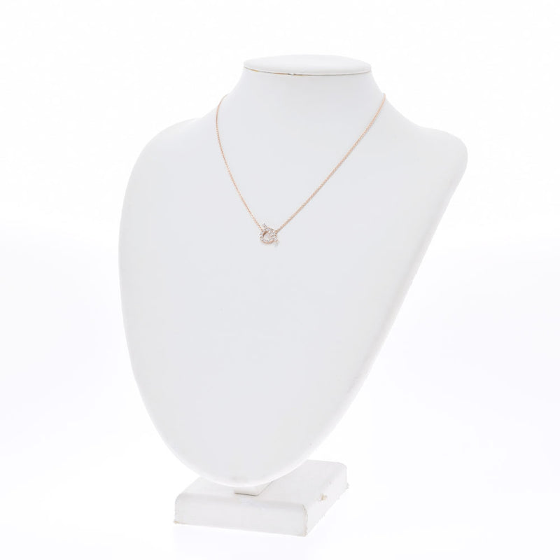 HERMES Hermes Fines Necklace Diamond 0.46ct Ladies K18PG Necklace Unused Ginzo