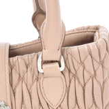 MIUMIU Miu Miu Materasse 2WAY Bijou Strap Pink Beige Silver Bracket Ladies Nappa Leather Handbag AB Rank Used Ginzo