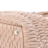 MIUMIU Miu Miu Materasse 2WAY Bijou Strap Pink Beige Silver Bracket Ladies Nappa Leather Handbag AB Rank Used Ginzo