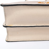 MIUMIU Miu Miu Bicolor Light Beige/Pink Bag Gold Gold Bracket Ladies Madras Shoulder Bag AB Rank Used Ginzo