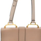 MIUMIU Miu Miu Bicolor Light Beige/Pink Bag Gold Gold Bracket Ladies Madras Shoulder Bag AB Rank Used Ginzo