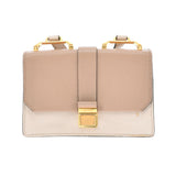 MIUMIU Miu Miu Bicolor Light Beige/Pink Bag Gold Gold Bracket Ladies Madras Shoulder Bag AB Rank Used Ginzo