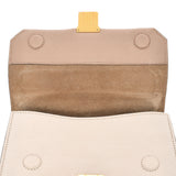 MIUMIU Miu Miu Bicolor Light Beige/Pink Bag Gold Gold Bracket Ladies Madras Shoulder Bag AB Rank Used Ginzo