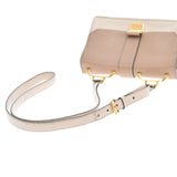 MIUMIU Miu Miu Bicolor Light Beige/Pink Bag Gold Gold Bracket Ladies Madras Shoulder Bag AB Rank Used Ginzo