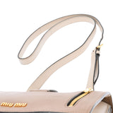 MIUMIU Miu Miu Bicolor Light Beige/Pink Bag Gold Gold Bracket Ladies Madras Shoulder Bag AB Rank Used Ginzo