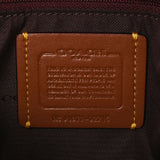 教练教练签名背包23棕色金支架女士PVC/皮革背包/Daypack a级使用Ginzo