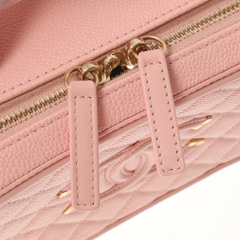 CHANEL Chanel Matrasse CC Philigrey Chain Vanity Pink Gold Bracket A93343 Ladies Caviar Skin Shoulder Bag A Rank Used Ginzo