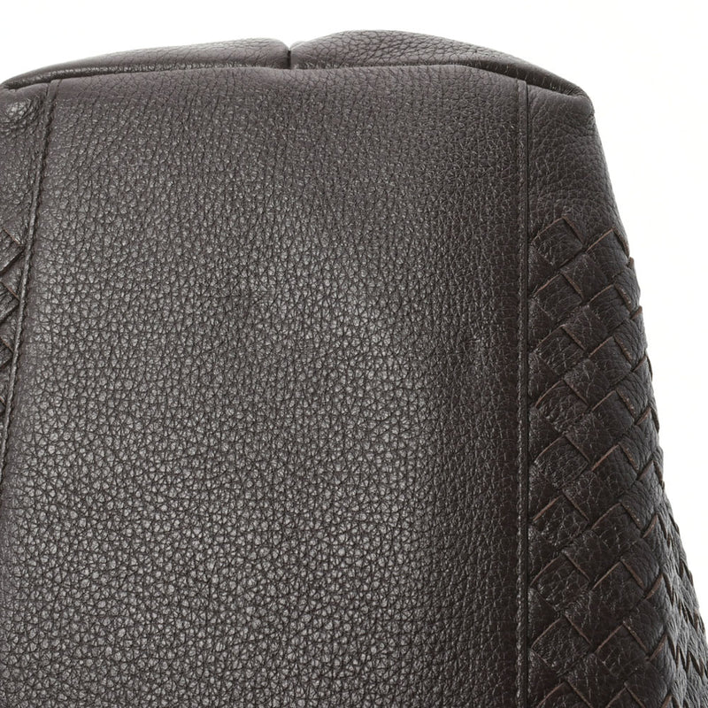 Bottegaveneta Bottega Veneta Intrecchart手提袋深棕色428331男士皮革手提包B等级使用Ginzo