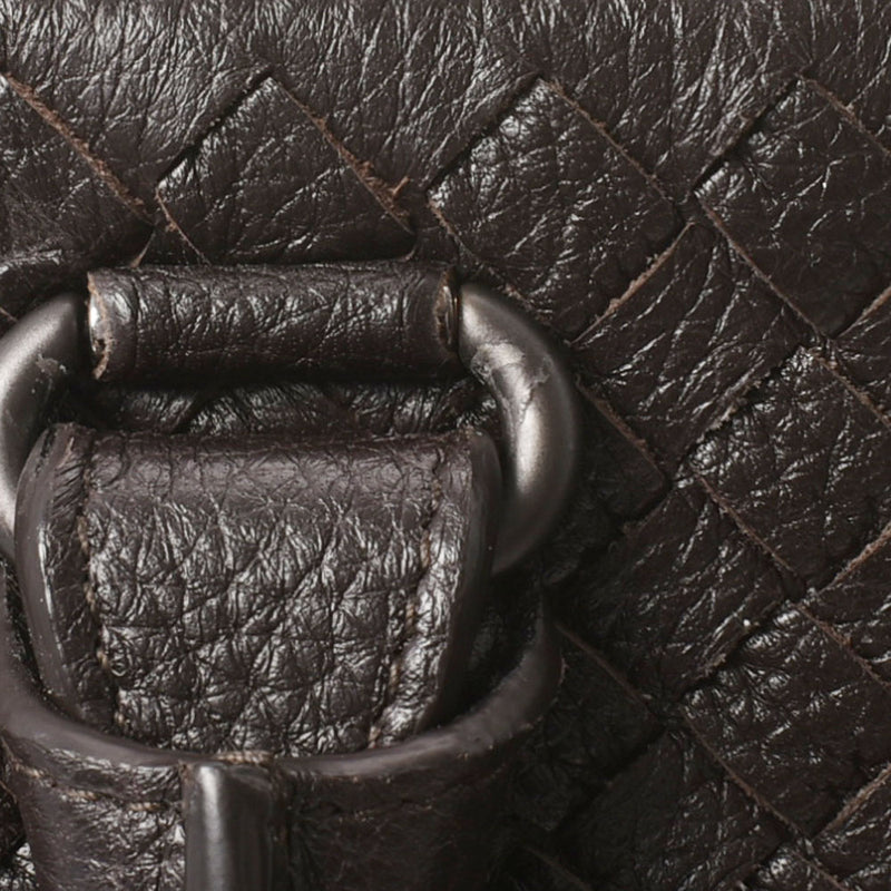 Bottegaveneta Bottega Veneta Intrecchart手提袋深棕色428331男士皮革手提包B等级使用Ginzo