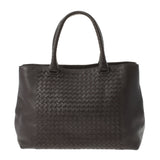 Bottegaveneta Bottega Veneta Intrecchart手提袋深棕色428331男士皮革手提包B等级使用Ginzo