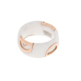 DAMIANI Damiani D icon ring diamond/Ceramic #51 White 11 Ladies K18YG Ring/Ring A Rank Used Ginzo