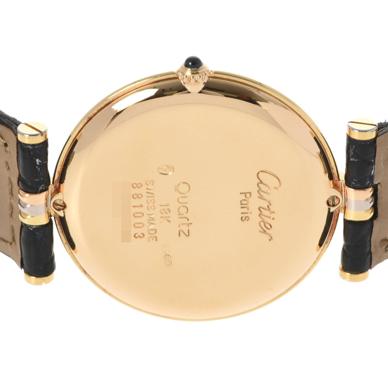 Cartier Cartier Mast Vandome LM Trinity 881003 Boys K18 Three Color/Leather Watch Quartz White Dial A Rank used Ginzo