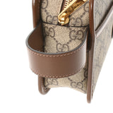 GUCCI Gucci Interlocking Beige/Brown Ladies GG Sprem Canvas GP Bracket Travel Case A Rank used Ginzo