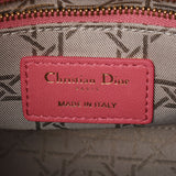 CHRISTIAN DIOR クリスチャンディオール レディディオール MYABCディオール カナージュ 2WAY ピンク ゴールド金具 レディース ラムスキン ハンドバッグ Aランク 中古 銀蔵