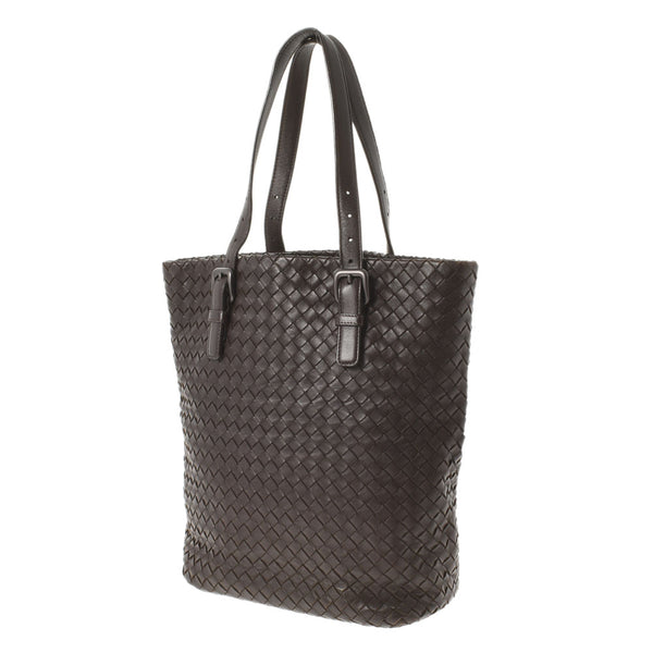 BOTTEGAVENETA ボッテガヴェネタ イントレチャート トートバッグ ダークブラウン 270917 メンズ レザー ハンドバッグ Bランク 中古 銀蔵