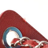 CHANEL Chanel Matrasse Chain Shoulder Red Silver Bracket Ladies Caviar Skin Tote Bag B Rank used Ginzo