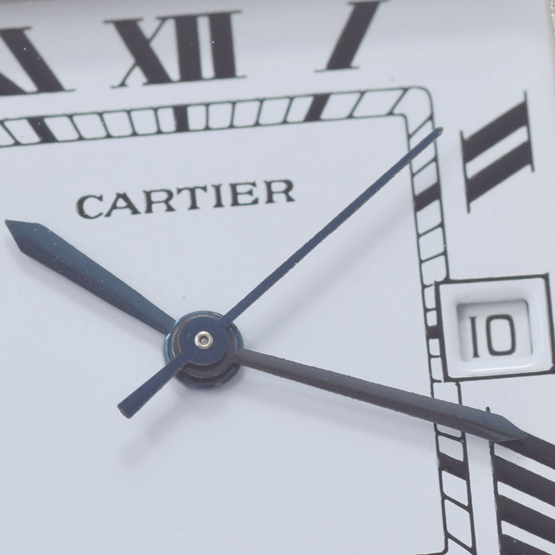 CARTIER カルティエ サントス ガルベLM アンティーク ボーイズ YG/SS 腕時計 自動巻き 白文字盤 Aランク 中古 銀蔵