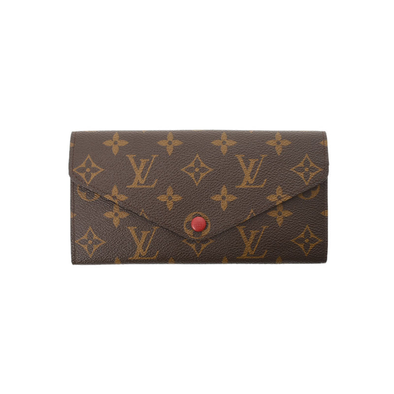 路易威顿路易斯·维顿（Louis Vuitton）会标portofoyille Emily旧类型Rouge M60136男女通用会标帆布钱包ab rank rank under ginzo