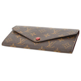 LOUIS VUITTON Louis Vuitton Monogram Portofoyille Emily Old Type Rouge M60136 Unisex Monogram Canvas Wallet AB Rank Used Ginzo