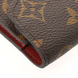 LOUIS VUITTON Louis Vuitton Monogram Portofoyille Emily Old Type Rouge M60136 Unisex Monogram Canvas Wallet AB Rank Used Ginzo