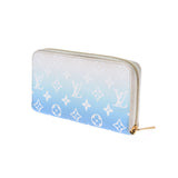 路易威顿路易·维顿（Louis Vuitton）路易威登（Louis Vuitton）会标Zippy Wallet Visp池蓝色等级M80360女士会标帆布帆布长钱包B等级二手Ginzo