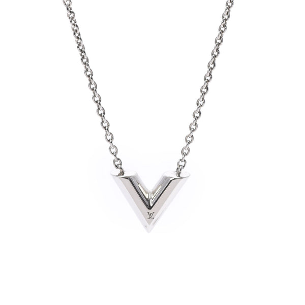 LOUIS VUITTON Louis Vuitton Essential V Silver Hardware M63197 Ladies Necklace A Rank used Ginzo