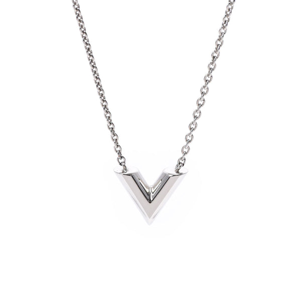 LOUIS VUITTON Louis Vuitton Essential V Silver Hardware M63197 Ladies Necklace A Rank used Ginzo