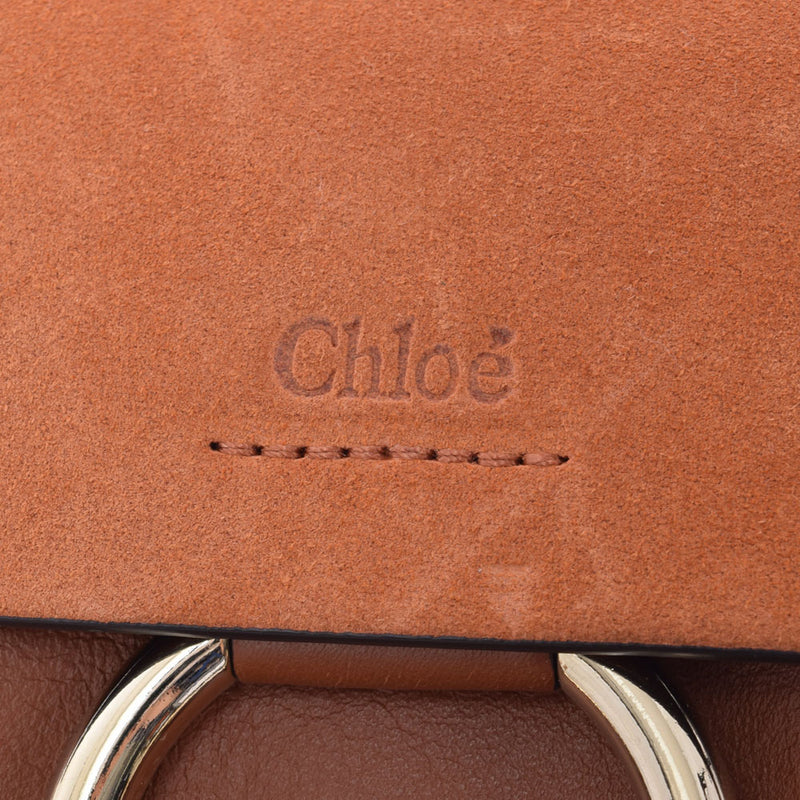 Chloe Chloe Fay Small Brown Gold Bracket CHC17WS320 Ladies Calf/Suede Shoulder Bag AB Rank Used Ginzo