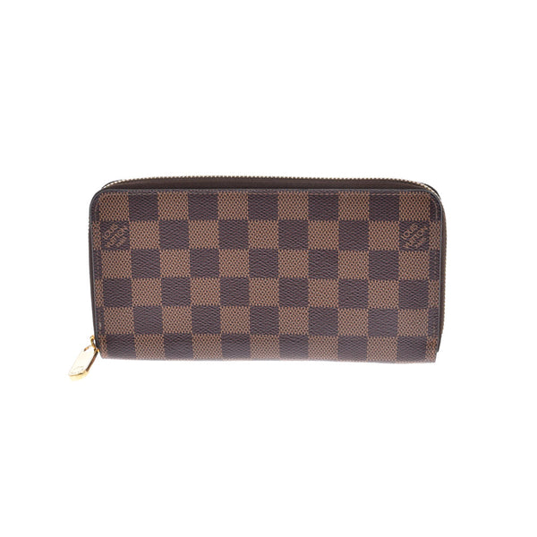 LOUIS VUITTON ルイヴィトン ダミエ ジッピーウォレット ブラウン N41661 メンズ ダミエキャンバス 長財布 Bランク 中古 銀蔵