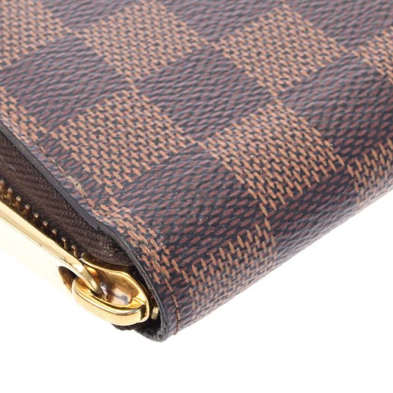 LOUIS VUITTON ルイヴィトン ダミエ ジッピーウォレット ブラウン N41661 メンズ ダミエキャンバス 長財布 Bランク 中古 銀蔵