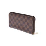 LOUIS VUITTON ルイヴィトン ダミエ ジッピーウォレット 旧型 ブラウン N60015 ユニセックス ダミエキャンバス 長財布 Bランク 中古 銀蔵