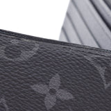 LOUIS VUITTON Louis Vuitton Monogram Eclipse Portofoille Multiple Black/Gray M61695 Unisex Bi -fold Wallet B Rank used Ginzo