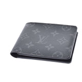 LOUIS VUITTON Louis Vuitton Monogram Eclipse Portofoille Multiple Black/Gray M61695 Unisex Bi -fold Wallet B Rank used Ginzo