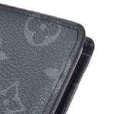 LOUIS VUITTON Louis Vuitton Monogram Eclipse Portofoille Multiple Black/Gray M61695 Unisex Bi -fold Wallet B Rank used Ginzo