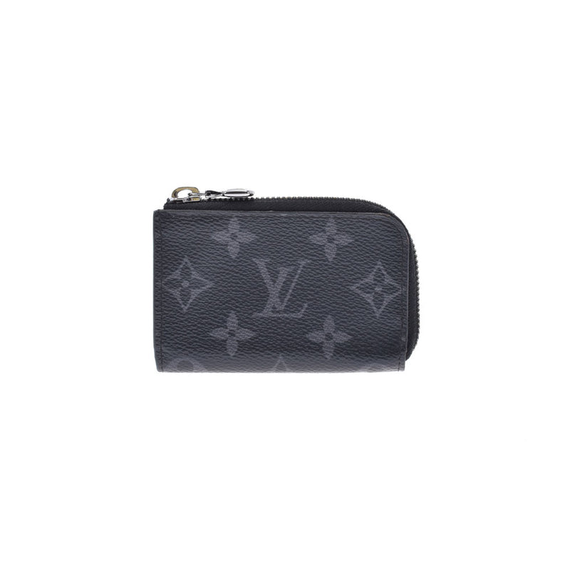 路易·威登（Louis Vuitton）路易斯·威登（Louis Vuitton）会标eclipse porto monjur黑色/灰色M63536男士会标帆布硬币盒AB级使用Ginzo