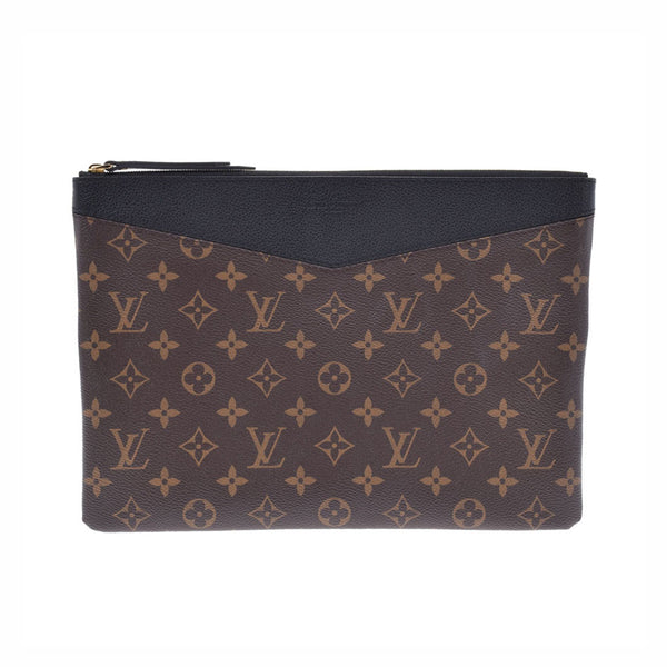 LOUIS VUITTON Louis Vuitton Monogram Daily Pouch Noir (Black) M62048 Men's Monogram Canvas Clutch Bag A Rank used Ginzo