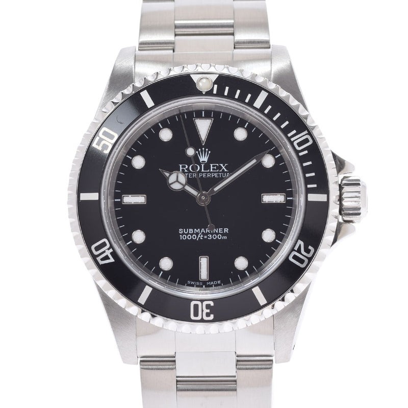 ROLEX Rolex Submarina Black Bezel 14060m Men's SS Watch Automatic Black Dial A Rank used Ginzo