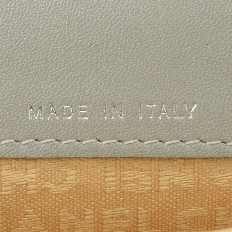 CHANEL Chanel Matrasse Long Wallet Logo Pattern Gray Unisex Ram Skin Bi -fold Wallet B Used Ginzo