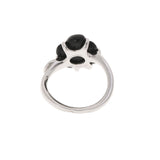 CHANEL Chanel Camellia Diamond/Onyx Silver/Black No. 9 Ladies K18WG Ring/Ring A Rank Used Ginzo