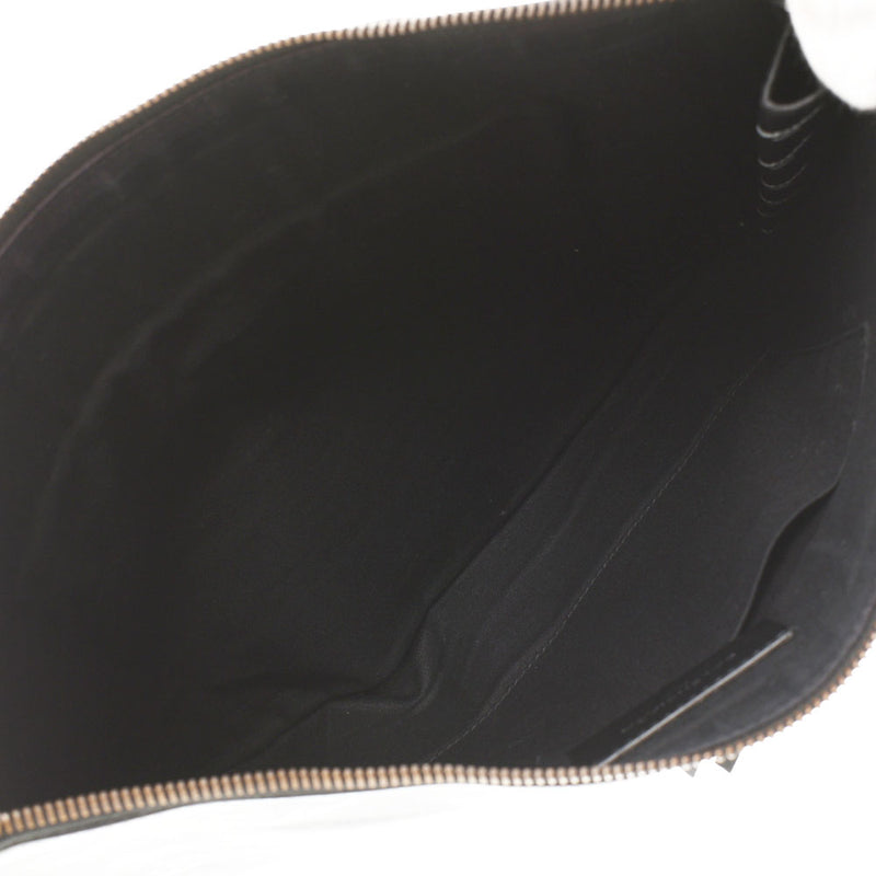 BALENCIAGA Balenciaga Logo Print Black/White 362967 Men's Leather Clutch Bag AB Rank Used Ginzo