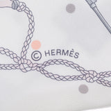 HERMES Hermes Twilly Lecress Pore/Les Cles A POIS White Ladies Silk 100 % Scarf New Ginzo