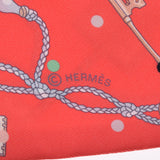 HERMES エルメス ツイリー レクレアポア/Les Cles a Pois 赤 レディース シルク100％ スカーフ 新品 銀蔵