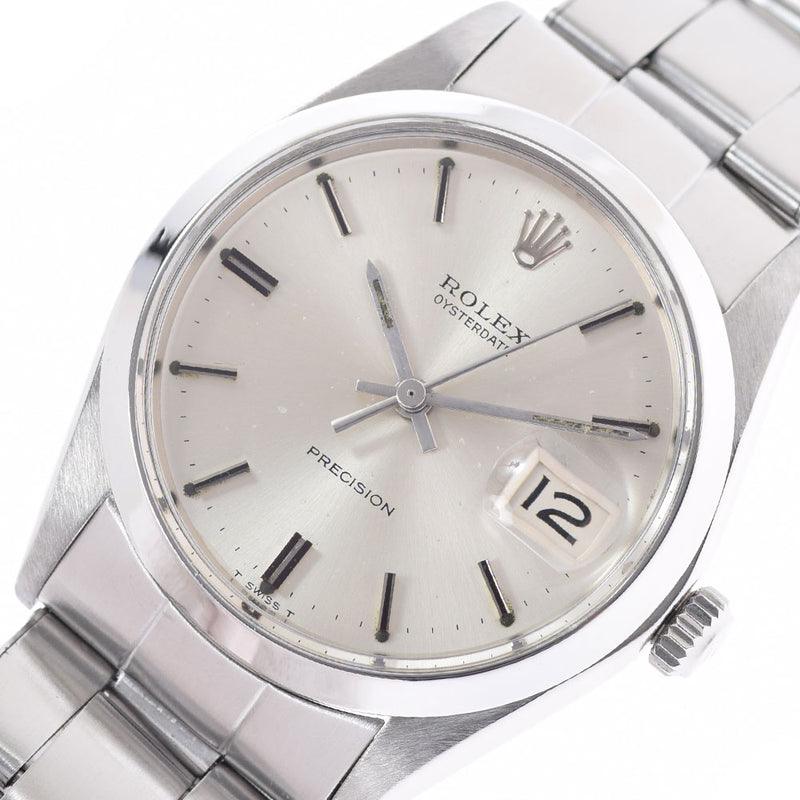 ROLEX Rolex Oyster Date Precision 6694 Boys SS Watch Automatic Silver Dial AB Rank Used Ginzo