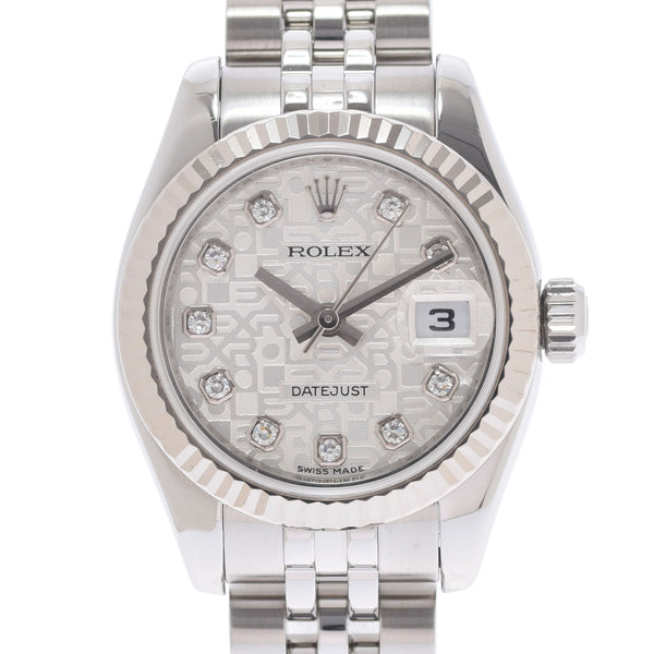 ROLEX Rolex Datejust 179174G Ladies SS/WG Watch Automatic Wrap Computer (Silver) Dial A Rank used Ginzo